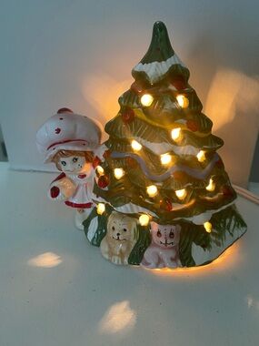 Strawberry shortcake Ceramic Light-Up Christmas Tree
